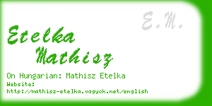 etelka mathisz business card